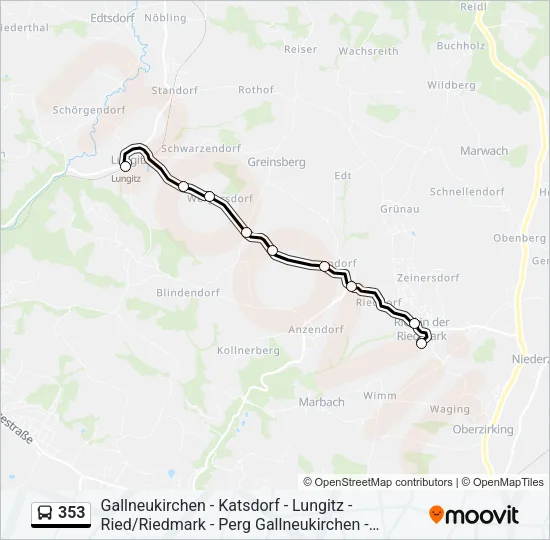 353 Bus Line Map