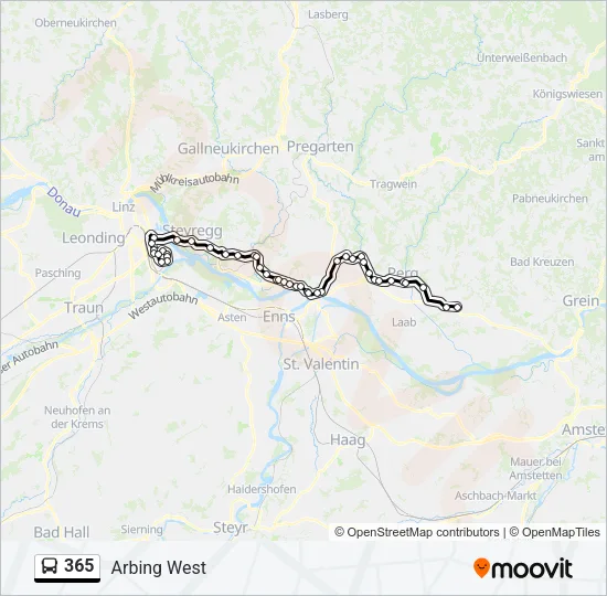 365 Bus Line Map