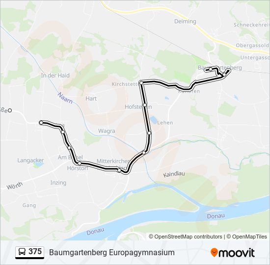 375 bus Line Map