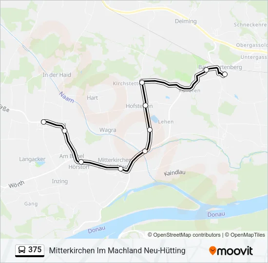 375 Bus Line Map