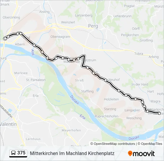 375 Bus Line Map