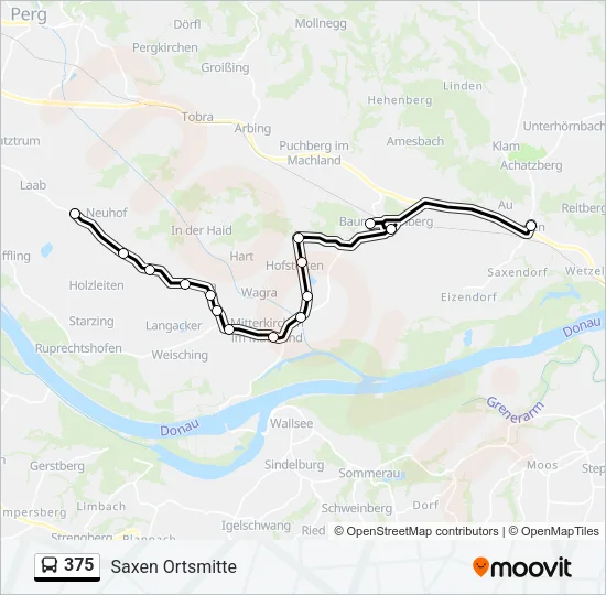 375 Bus Line Map