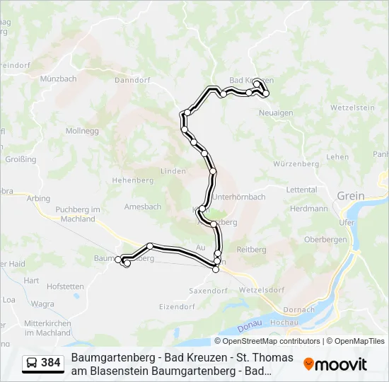 384 Bus Line Map