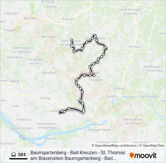 384 Bus Line Map