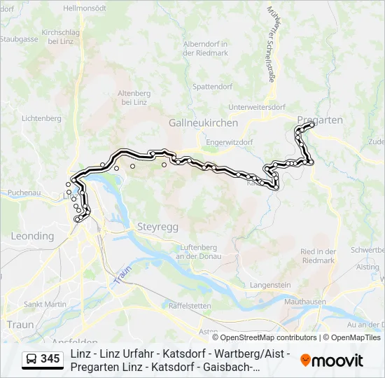 345 Bus Line Map