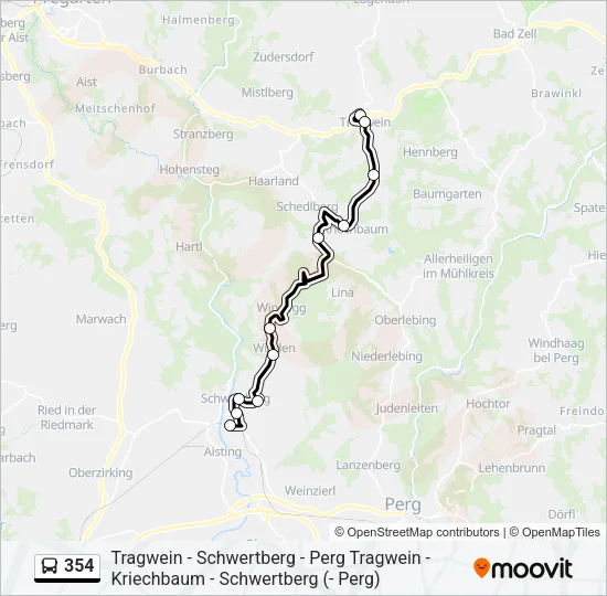 354 Bus Line Map