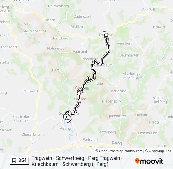 354 Bus Line Map
