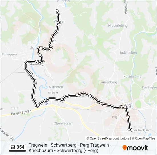 354 Bus Line Map