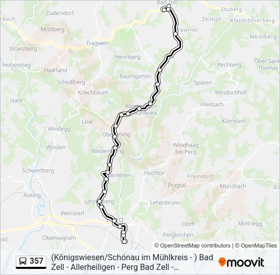 357 Bus Line Map