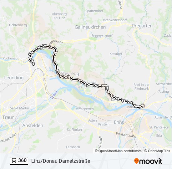 360 bus Line Map