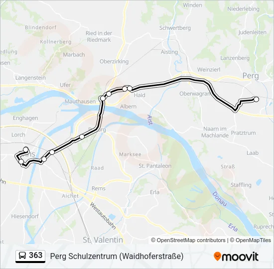 363 Bus Line Map