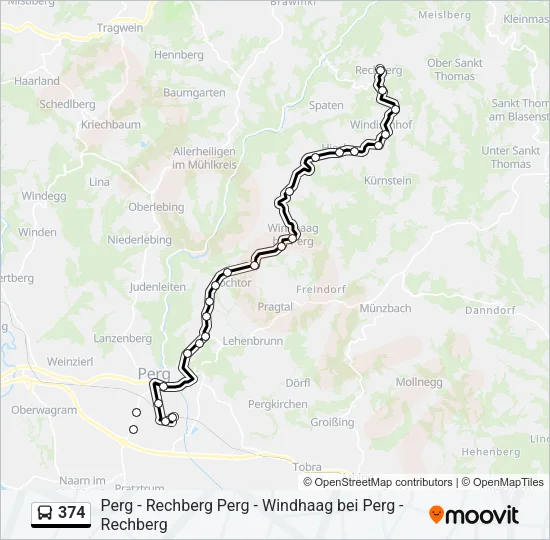 374 Bus Line Map