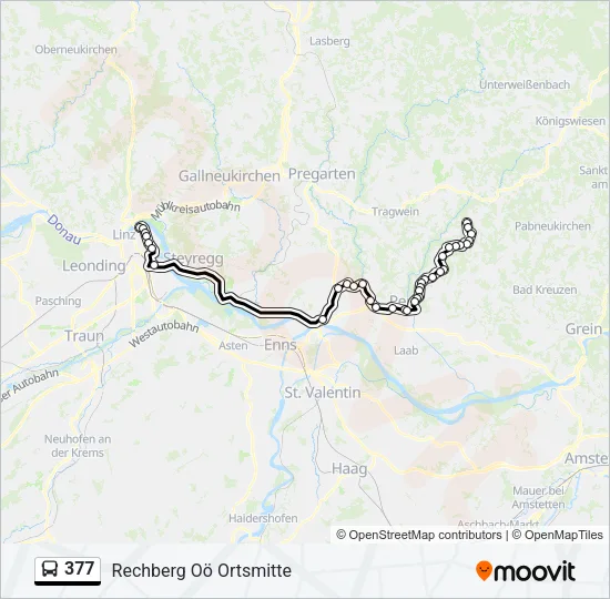 377 Bus Line Map