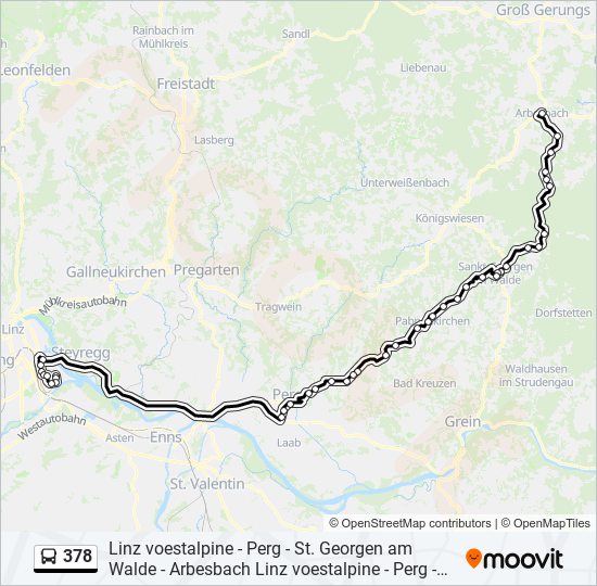 378 bus Line Map