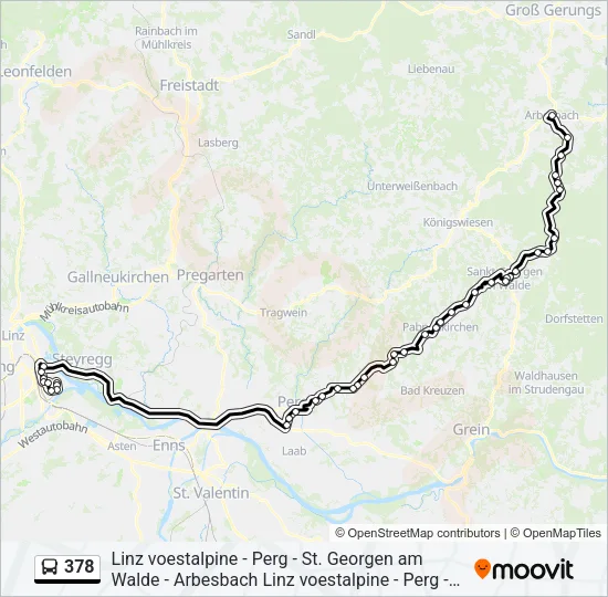 378 Bus Line Map