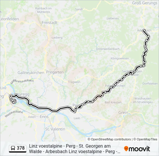 378 Bus Line Map