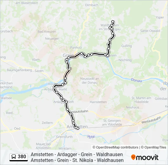 380 Bus Line Map