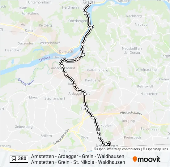 380 Bus Line Map