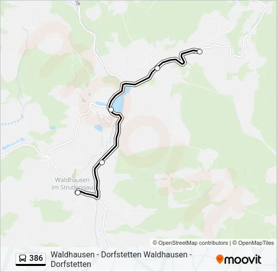 386 Bus Line Map