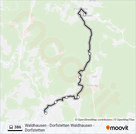 386 Bus Line Map