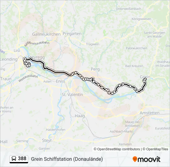 388 Bus Line Map