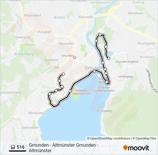 516 Bus Line Map
