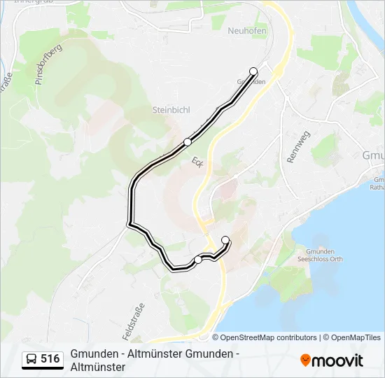 516 Bus Line Map