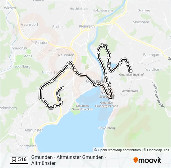 516 Bus Line Map