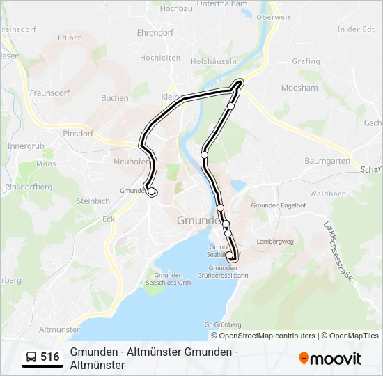 516 Bus Line Map