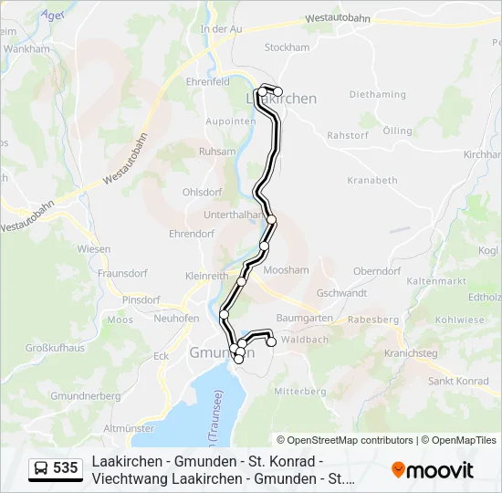 535 Bus Line Map