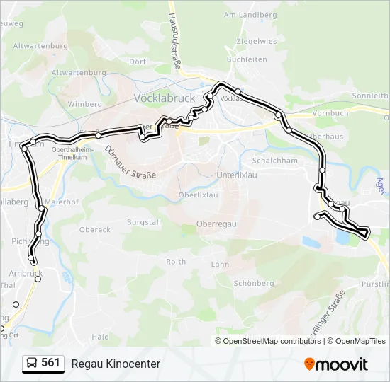561 Bus Line Map