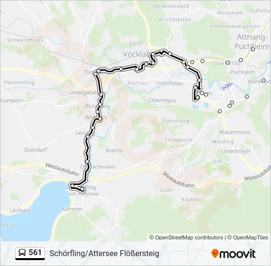 561 Bus Line Map