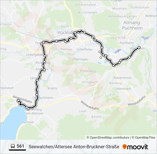561 Bus Line Map