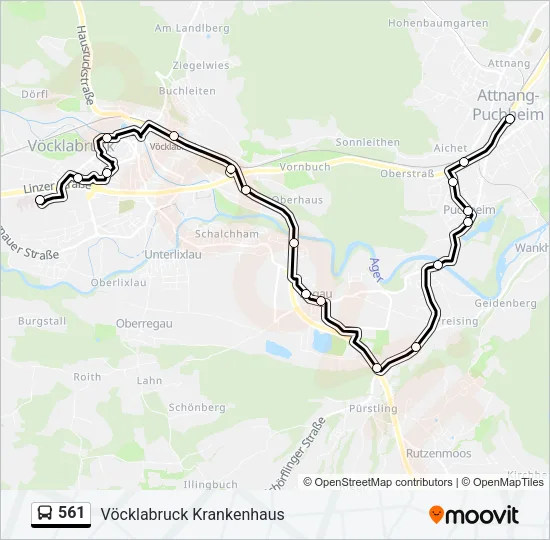 561 Bus Line Map