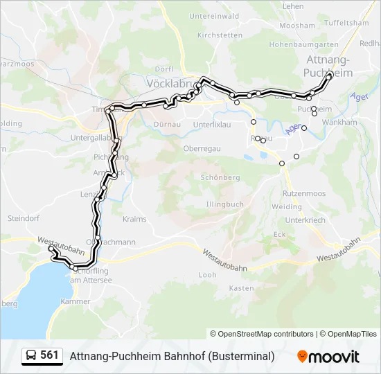 561 Bus Line Map