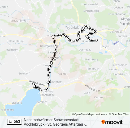 563 Bus Line Map