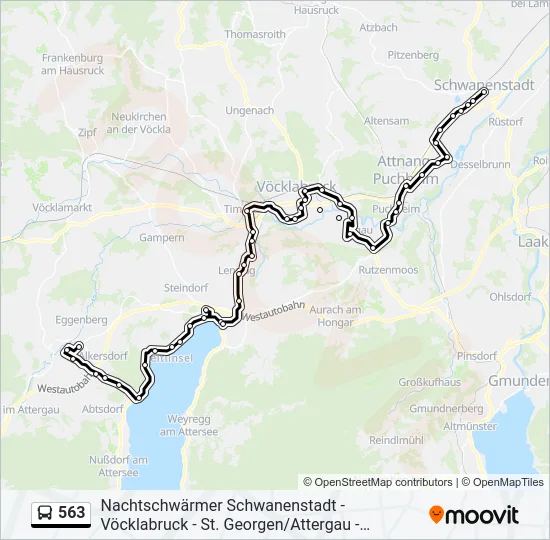 563 Bus Line Map