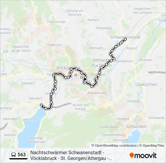 563 Bus Line Map