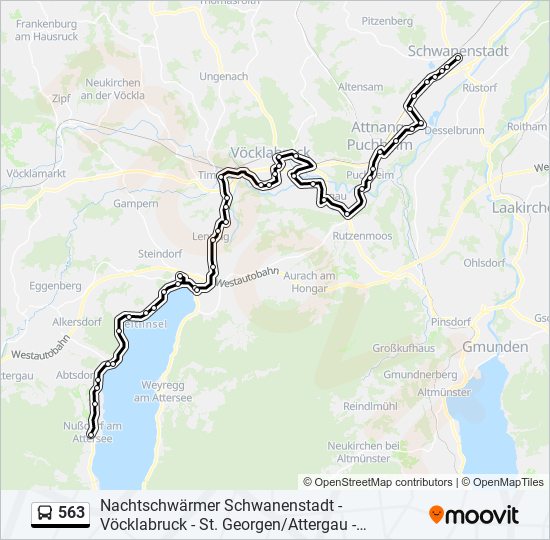 563 bus Line Map