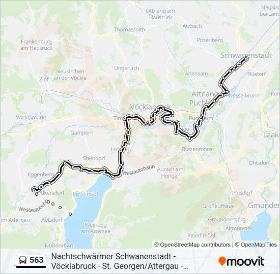 563 Bus Line Map