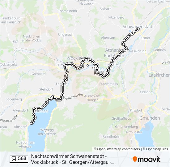 563 bus Line Map