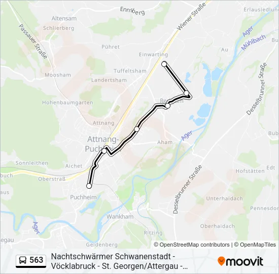 563 Bus Line Map