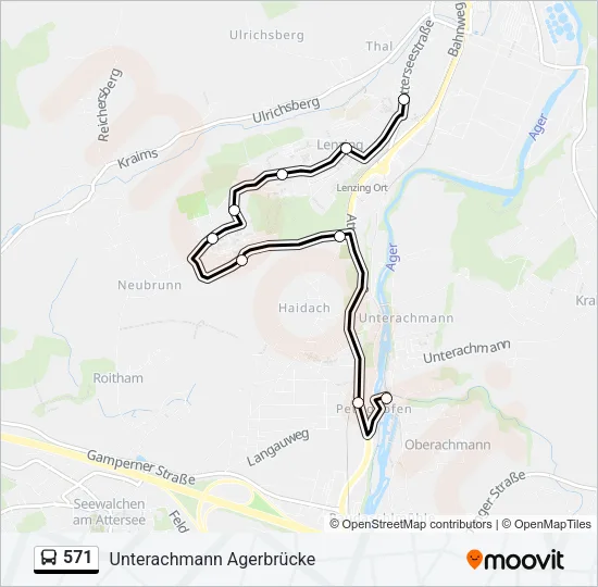 571 Bus Line Map