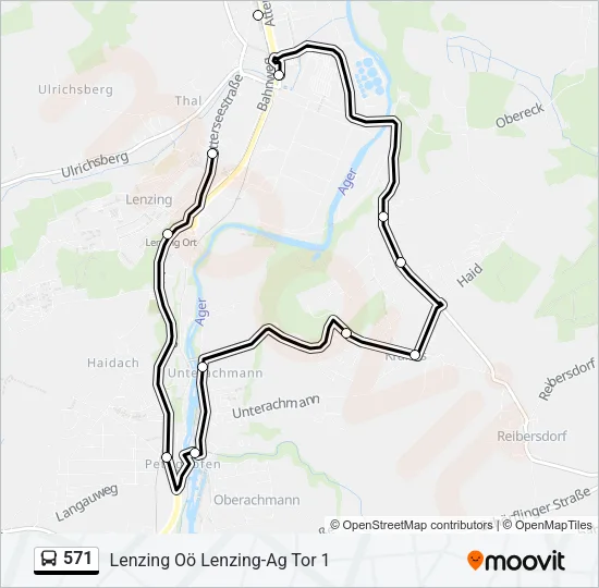 571 Bus Line Map