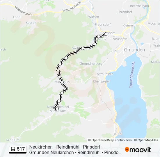 517 Bus Line Map