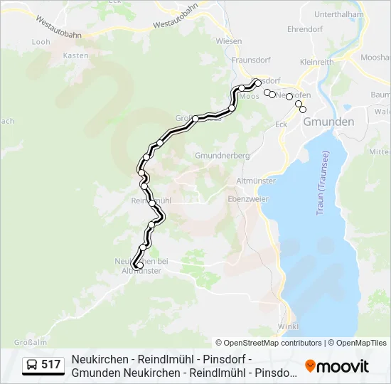 517 Bus Line Map