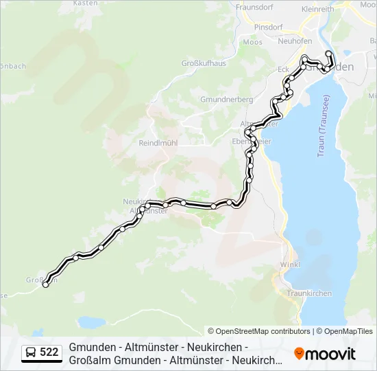 522 Bus Line Map