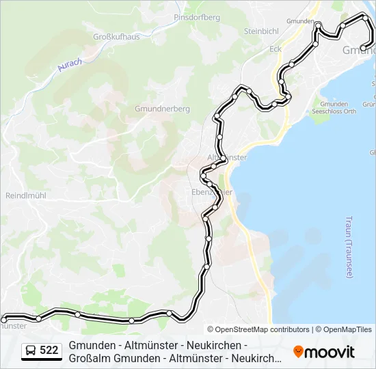 522 Bus Line Map