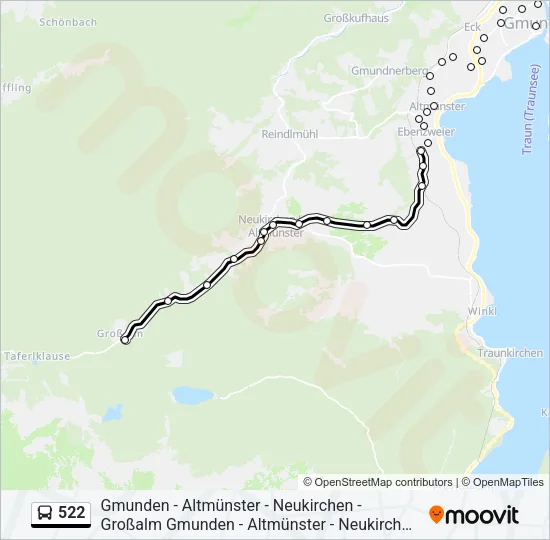 522 Bus Line Map