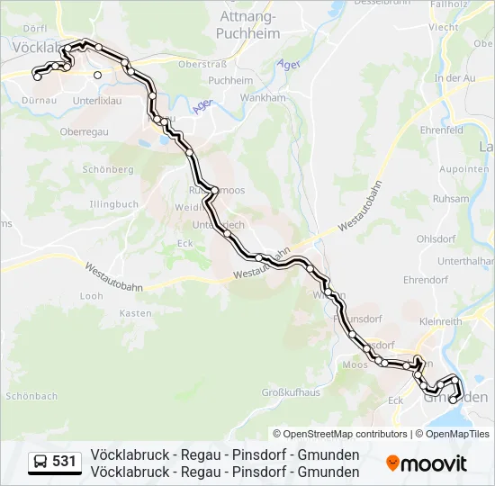531 Bus Line Map